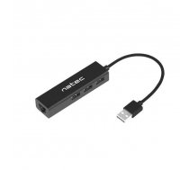 Natec USB Hub 3-ports + RJ45 Dragonfly | NUNATUS3P000001  | 5901969417906 | NHU-1413
