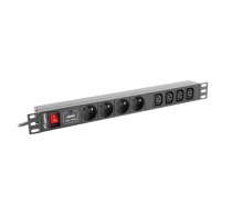 Lanberg Surge protector Rack PDU 1U 10A 4X 230V PL 4X IEC C13 2m C14 black | PDU-04E04I-0200-IEC-BK  | 5901969414448 | LIPLAERAK0004