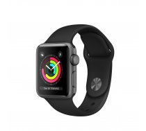 Apple Watch Series 3 GPS, 38mm Space Grey Aluminium Case with Black Sport Band | MTF02MP/A  | 190198806123