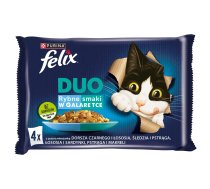 Felix Fantastic Duo- black cod, salmon, herring, trout, salmon, sardines, trout, mackerel in jelly - 4x85g | DLZPUIKMK0072  | 7613039757796 | DLZPUIKMK0072