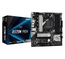 Asrock A520M Pro4 Socket AM4 micro  ATX | A520M PRO4  | 4710483932076 | PLYASRAM40054