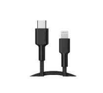 AUKEY Cable CB-CL02 Black nylon Lightning-USB C | USB Power Delivery USB-PD | certificate MFi Apple | AKAUKKUACBCL020  | 5902666662125 | CB-CL02 Black