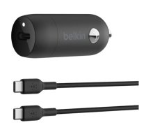 Belkin Car charger 30W PD PPS + cable usb-c | ASBLKLU00000002  | 745883852376 | CCA004bt1MBK-B6
