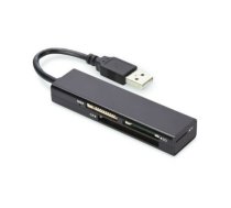 EDNET Card Reader 4-port USB 2.0 High Speed (CF, SD, Micro SD / SDHC, Memory Stick), black | AMASSCU00000008  | 4054007852410 | 85241