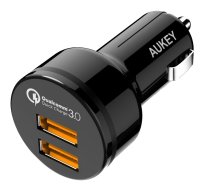 AUKEY CC-T8 ultra-fast car charger 2xUSB 3.0 6A 36W + micro USB cable 1m | ASAUKLUCCT80000  | 601629297224 | CC-T8