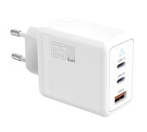 TB Charger 2x USB C + USB A Power Delivery white, GaN 65W | AZTBXUL3USB65WW  | 5902002232364 | AZTBXUL3USB65WW