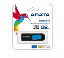Adata DashDrive UV128 32GB USB 3.2 Gen1 Black-Blue | SGADA3G321UV128  | 4713435796641 | AUV128-32G-RBE