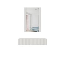 Dressing table with mirror PAFOS 80x41.6x100 white matte | PAFOS TOAL BI  | 5903815007842 | TOACMMLUS0001