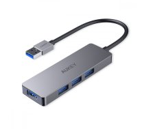 AUKEY HUB CB-H3 USB-A aluminum | Ultra Slim | 4w1 | 4xUSB 3.0 | 5Gbps | CB-H36  | 5902666662248 | PERAUKHUB0007