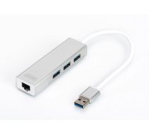 Digitus Hub USB 3.0, 3-ports Gigabit LAN adaptor | NUASSUS3P000004  | 4016032423836 | DA-70250-1