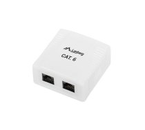 Lanberg Surface mount box 2x RJ45 Cat.6 white | OU6-0002-W  | 5901969404258 | KGWLAEPUS0005