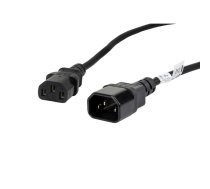 Lanberg Power cord extension cord IEC 320 C13 - C14 VDE 1.8M black | CA-C13E-11CC-0018-BK  | 5901969409833 | KZALAEKAB0010