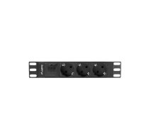 LANBERG POWER STRIP 10" RACK (1U, 16A, 3X SHUKO) | PDU-03F-0200-BK  | 5901969416794 | LIPLAERAK0011