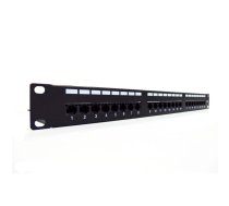 Digitus Patch panel 19 "24 ports, CAT6, S / FTP, 1U, cable support, black (complete) | NUASSPP24000004  | 5907772595350 | DN-91624S-EC