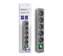 Qoltec Power strip 5 sockets, 1.8m, Grey | ALQOLZB00050289  | 5901878502892 | 50289