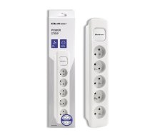 Qoltec Power strip 5 sockets, 1.8m, White | ALQOLZB00050276  | 5901878502762 | 50276