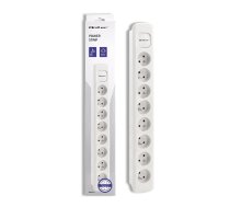 Qoltec Power strip 8 sockets, 1.8m, White | ALQOLZB00050280  | 5901878502809 | 50280