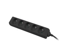 Lanberg Power strip for UPS 1.5 m black 5XPL | NULAGTP00000033  | 5901969419511 | PS0-05E-0100-IEC-BK