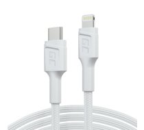 Green Cell PowerStream USB-C to Lightning 1m MFI cable, PD, white | AKGCETUKABGC07W  | 5904326373419 | KABGC07W