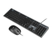 iBOX Set keyboard + mouse IKMS606 black (USB 2.0; (US); black, optical; 800 DPI) | UKIBXRZSP000001  | 5901443053897 | ikms606