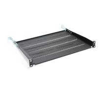 Digitus Shelf for cabinets 350mm 19" 483x350mm 1U black with adjustment and support | NUASSR000000029  | 5907772592007 | TN-19-350-1U-BK