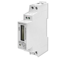 Qoltec Single phase electronic energy meter DIN rail | QUQOLME00050887  | 5901878508870 | 50887