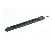 Armac Surge M12 / 16A Rack 19 '' black 2.5m (12 slots) | ALARAPC00000001  | 5904722194380 | M12/30/CZ