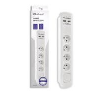 Qoltec Surge protector 4 sockets, 2xUSB, 1.8m | 50282  | 5901878502823 | LIPQOCLIS0009