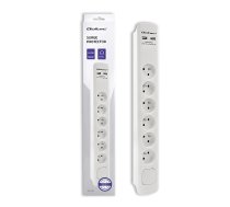 Qoltec Surge protector 6 sockets, 2xUSB, 1.8m | ALQOLPB00050284  | 5901878502847 | 50284