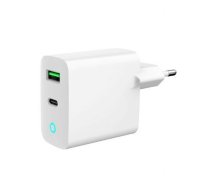 Gembird USB-A/USB-C Charger LED 20W PD QC3.0 White | AZGEMUL00000031  | 8716309129572 | TA-UC-PDQC20L-W-01