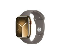 Apple Watch Series 9 GPS + Cellular 45mm Gold Stainless Steel Case with Clay Sport Band - S/M | ATAPPZASS9MRMR3  | 195949025617 | MRMR3QP/A