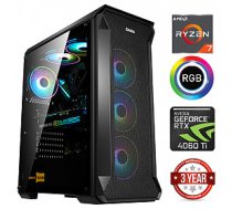 MDATA GAMING Ryzen 7 7700X 16GB 512GB SSD NVME 1TB HDD RTX 4060 Ti NoOs Stacionārais dators