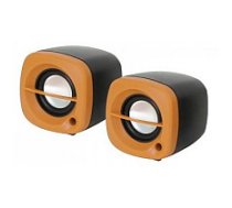 Omega OG15O Stereo Datora Skaļruņi 2.0 ar 3.5mm Audio / USB Strāvas pieslēgumu 2x 3W Oražs