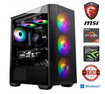 MDATA GAMING Ryzen 5 7600 8GB 512GB SSD NVME 1TB HDD RTX 4060 Ti Windows 11 Stacionārais dators