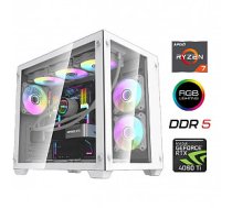 MDATA GAMING Ryzen 7 7700X 16GB 512GB SSD NVME 1TB HDD RTX 4060 Ti NoOs Stacionārais dators