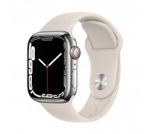 APPLE Watch Series 7 45mm GPS + Cellular Stainless Steel Case Silver Demo smart pulkstenis
