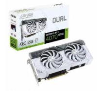 ASUS Graphics Card|ASUS|NVIDIA GeForce RTX 4070 SUPER|12 GB|GDDR6X|192 bit|PCIE 4.0 16x|Two and Half Slot Fansink|1xHDMI|3xDisplayPort|DUAL-RTX4070S-O12G-WHITE