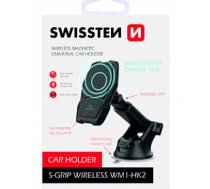 Swissten WM1-HK2 Turētājs Ar Wireless Uzlādi + Micro USB Vads 1.2m Melns