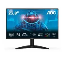 AOC LCD Monitor|AOC|23.8 "|1920 x 1080 pixels|Full HD|Native aspect ratio 16:9|LED|Flat|24B36X Monitori
