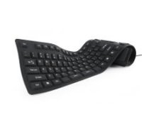 GEMBIRD KEYBOARD FLEXIBLE USB ENG/ BLACK KB-109F-B GEMBIRD