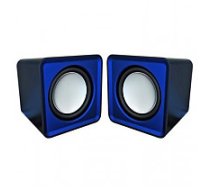 Omega OG01 Stereo Datora Skaļruņi 2.0 ar 3.5mm Audio / USB Strāvas pieslēgumu 2x 3W Zilas