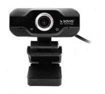 Savio CAK-01 Web Kamera Full HD 1080P ar Mikrofonu Melna