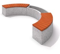 Concrete Planter Set with Bench Inter-Play 01