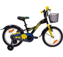 Dviratis 4KIDS Nightman 16", dydis 10" (25.5 cm), juodas/mėlynas