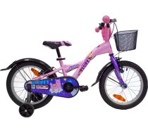 Dviratis 4KIDS Fluffy 16", dydis 9.5" (24 cm), rožinis