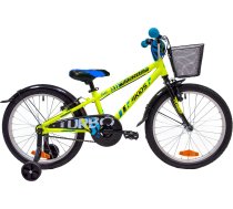 Dviratis 4KIDS Turbo 20", dydis 10" (25.5 cm), geltonas