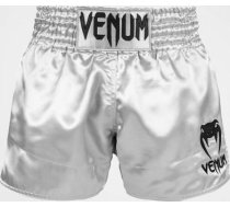 Venum Classic Muay Thai šorti - sudraba/melnā krāsā