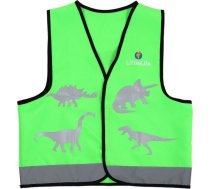 Šviesą atspindinti vaikiška liemenė LittleLife Hi Vis Green Dinosaur - S