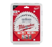 Milwaukee zāģu asmeņu komplekts kokam 165 x 20 mm, 2 daļas