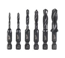 Milwaukee kombinēto vītņurbju komplekts HSS-G M3-M10 1/4" sešstūra stiprinājums 6 daļas